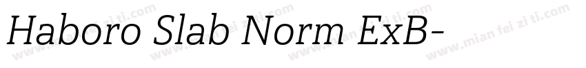 Haboro Slab Norm ExB字体转换